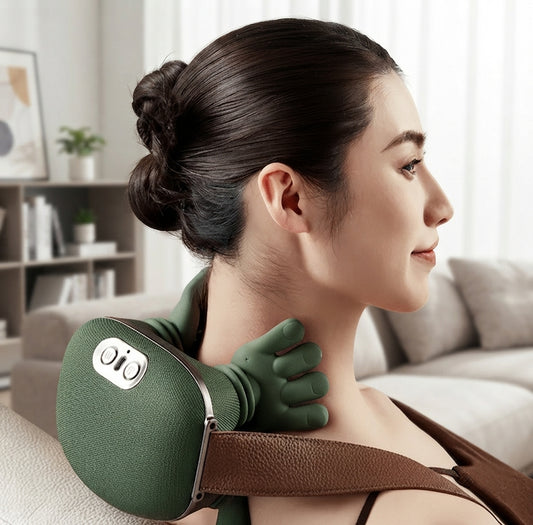 Shoulder & Neck Massager – Portable Dual-Palm Kneading Massager for Neck | AMNARA