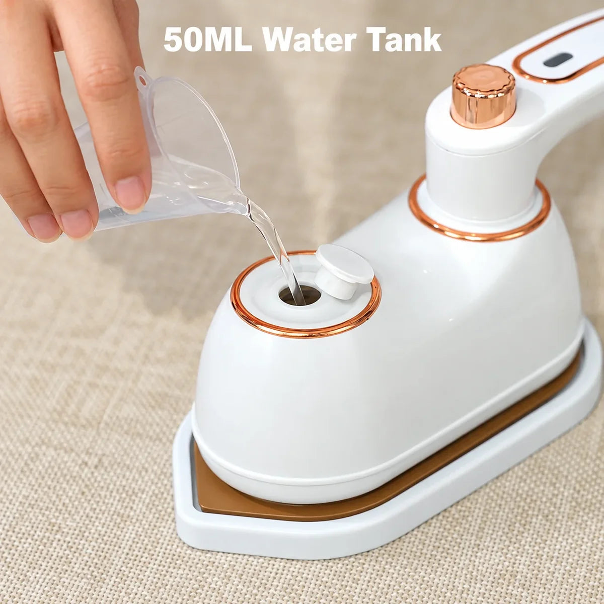 Portable Folding Clothes Iron – Mains Powered Mini Iron with 50ML Water Capacity | AMNARA