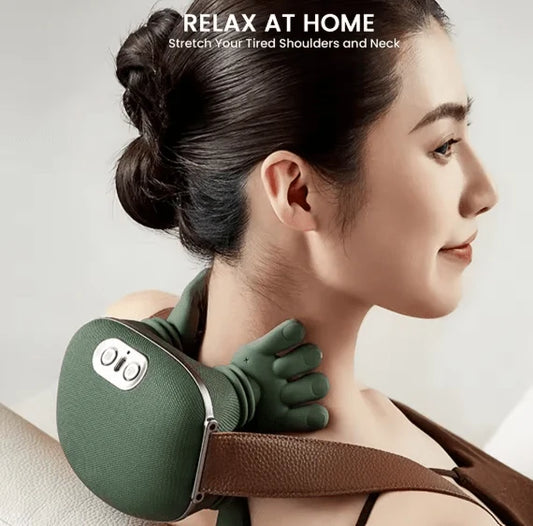 Shoulder & Neck Massager – Portable Dual-Palm Kneading Massager for Neck | AMNARA